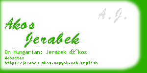 akos jerabek business card